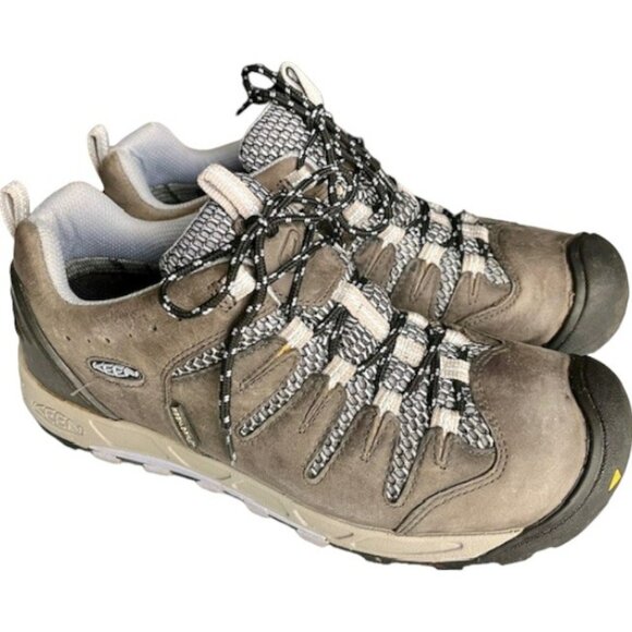 Keen Waterproof Low Leather Hiking Shoes - Gray - US 8.5/EU 39 - Picture 1 of 11